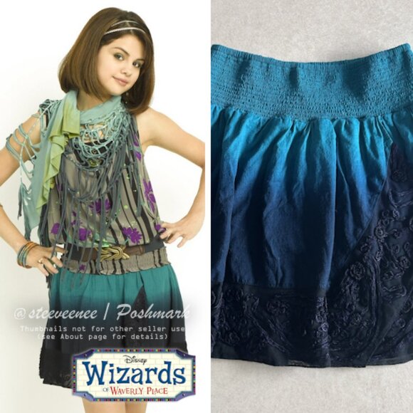 Free People Blue Ombre Skirt ASO Alex Russo - Picture 1 of 6